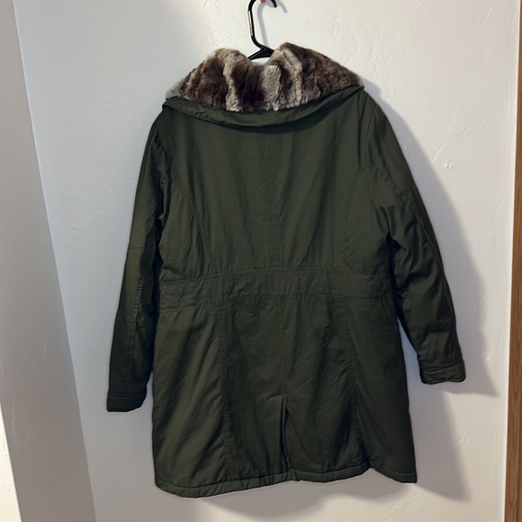 Lady Von Hart olive quilted parka jacket XL - Picture 3 of 12